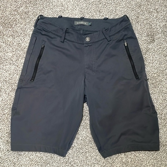 Kitsbow Other - Kitsbow Gray Cycling Outdoors Nylon Stretch Hiking Casual Shorts Mens 28 (28x10)